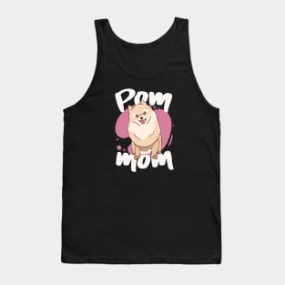 Pom Mom // Cute Pomeranian Mom Cartoon Tank Top